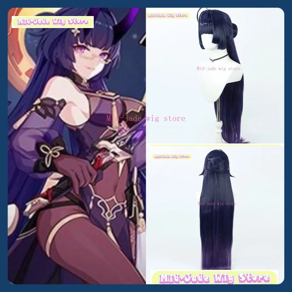 

Mid-jade Wig Store Honkai Impact 3 Herrscher Of Thunder Cosplay Wig Anime Game Role Playing Synthetic Hair Halloween Party