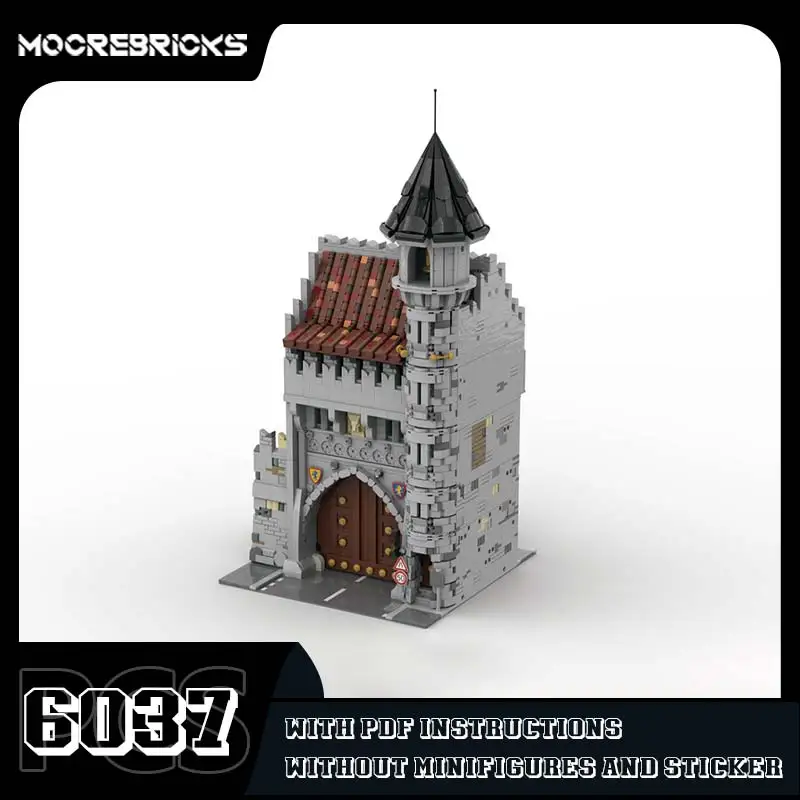 Hot Selling MOC Building Blocks Architecture Model Medieval Castle Door Assembly Kits Museum Displays Bricks Toys Kids Souvenirs