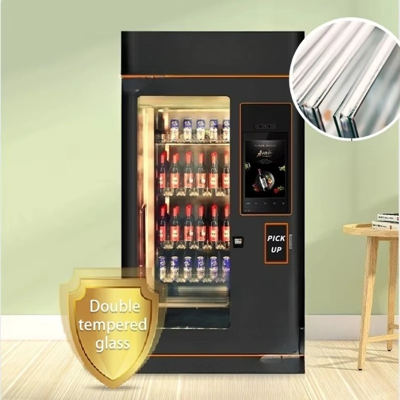 Red Wine & Beer Vending Machine with XY Elevator SDK Function Cloud-Based Management Customized