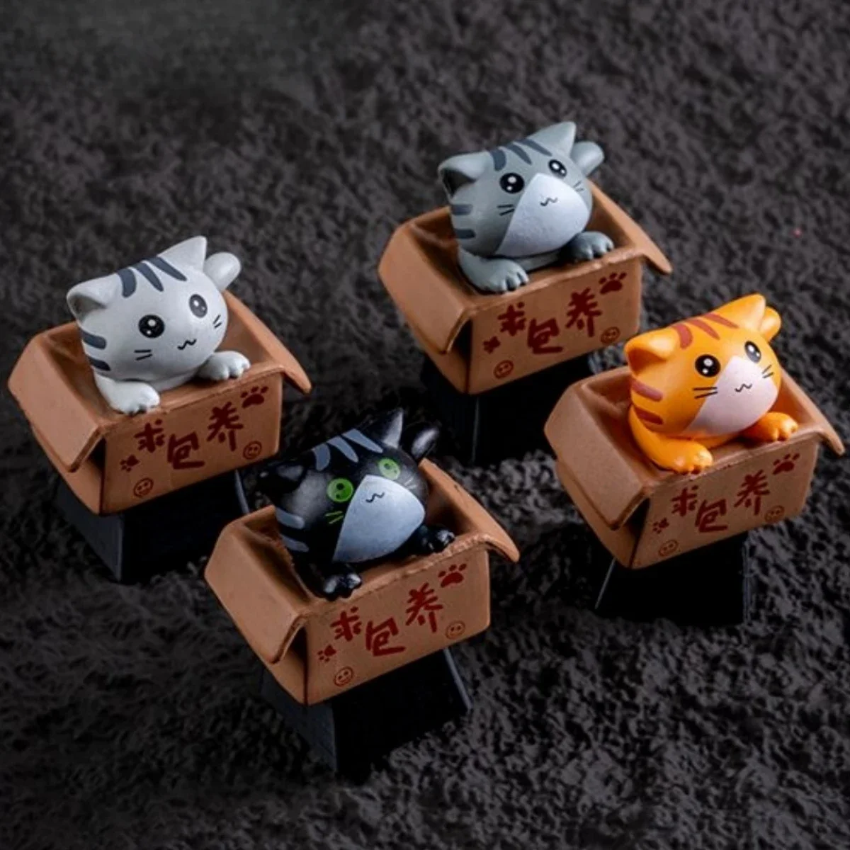 Cute Cartoon Cat Keycap Handmade Customization for Your Keyboard, Suitable for Cross Axis Mechanical Keyboard Anime Accessories