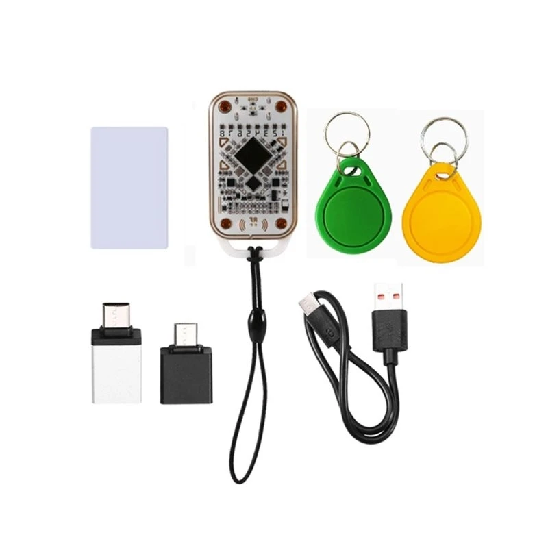 t24c-id-ic-card-reader-copier-chameleon-v30-rfid-smart-chip-1uid-1cuid-keychain-1uid-white-card-nfc-read-write-smart-tag