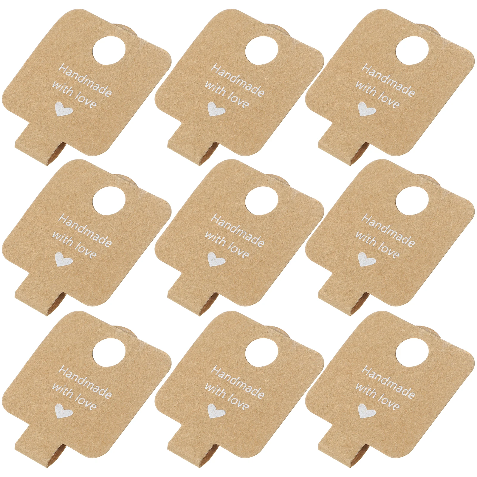 

100Pcs Necklace Jewelry Cards Rectangular Simple Design Self Adhesion Jewelry Makers Diy Enthusiasts Gift Packaging