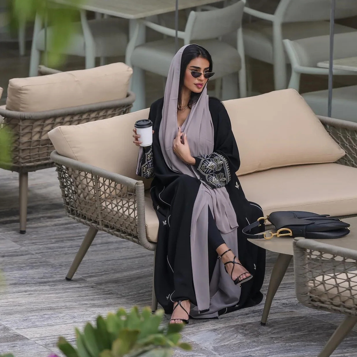 Preto aberto quimono abaya dubai 2024 muçulmano kaftan modesto vestido abayas para mulher kebaya robe musulmane caftan marocain femme