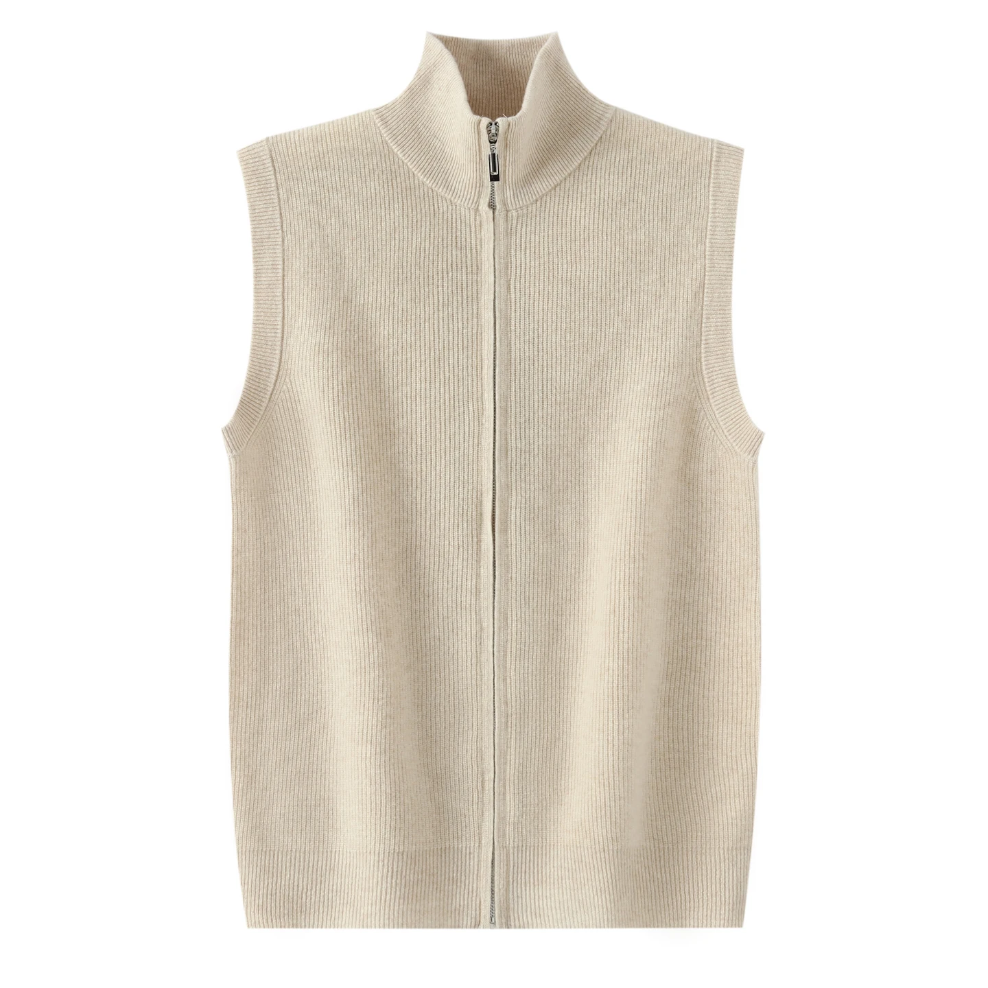 

DjzDsm 2025 осень/зима, новый кардиган из 100% мериносовой шерсти, мужской свитер с воротником-стойкой на молнии, жилет, однотонный вязаный жилет на плечо