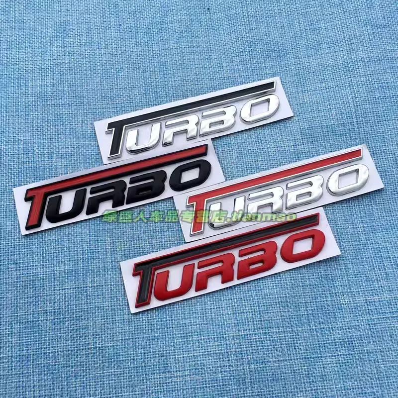 

Car Styling New Design Colorful Turbo 3D Metal Zinc Alloy Universal Fender Emblem Rear Trunk Badge Sticker Decal