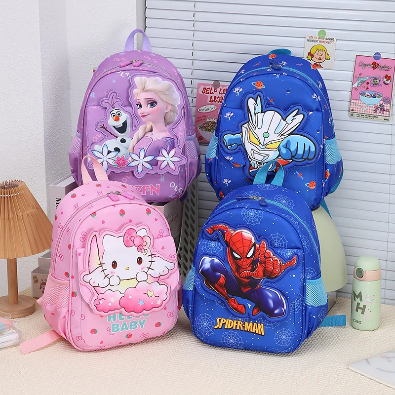 

Kawaii Sanrio Anime Schoolbags Cute Hello Kitty Cartoon Portable Ventilate Large Capacity Kindergarten Schoolbag Gifts for Girls