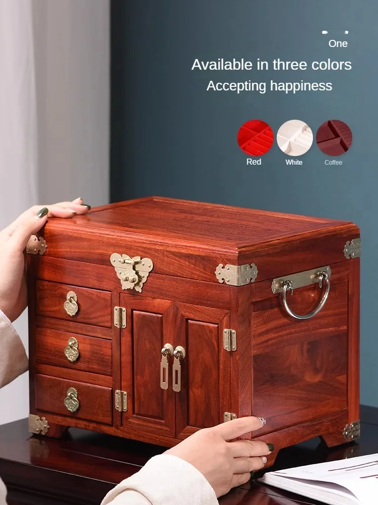 

Elegant Mahogany Jewelry Box for Organized Storage