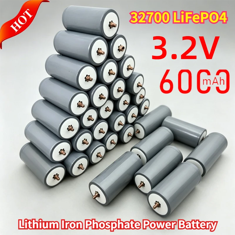 

New 100% Original 32700 6000mAh 3.2V Lifepo4 Rechargeable Battery Professional Lithium Iron Phosphate Power Battery with Screw