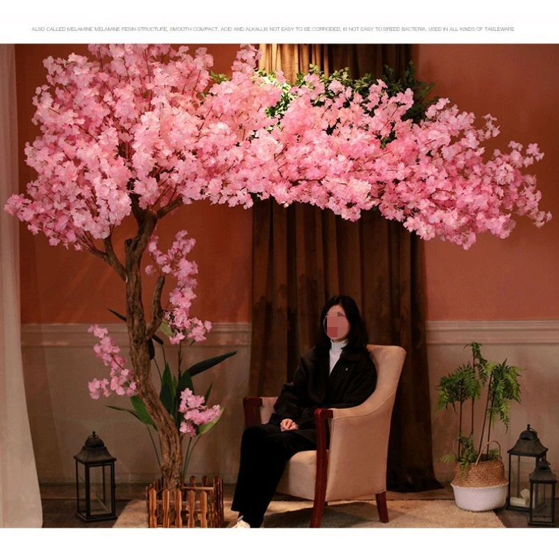 

Simulated cherry blossom tree fake tree decoration indoor and outdoor wishing tree shopping mall decoration fake flowers