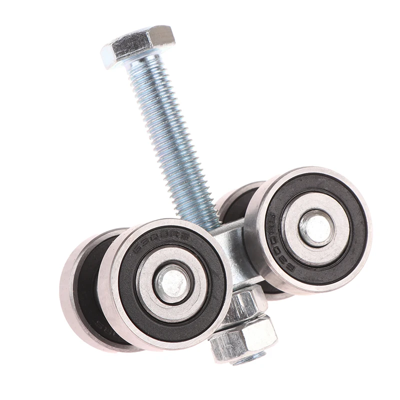 1 Piece Steel Bearing Pulley Hanging Wheel Parts Barn Door Rollers 4 Wheel Trolley Assembly Roller Hanging Sliding Track Wheel view 6