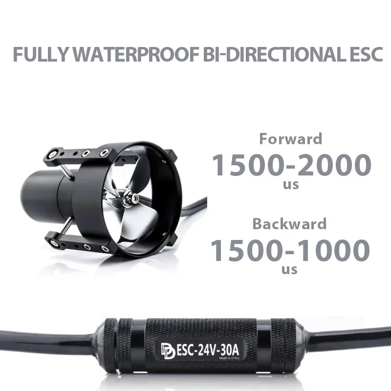 TD4.8KG 12v DC Motor Propeller Marine use Bow Thruster 48v 320w Electric Stern Rov Thruster Underwater With 100A ESC for Boat