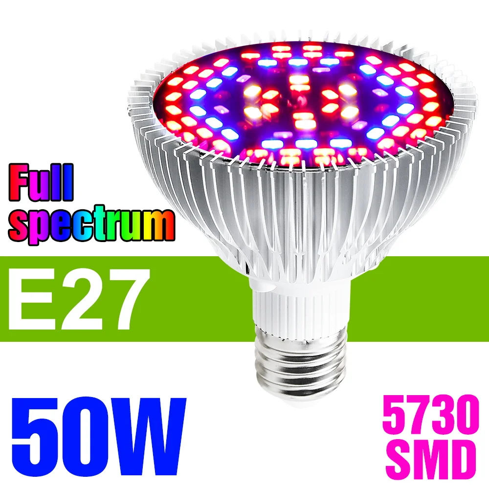 150W LED E27/E26 Grow Light Bulb AC220V Volledige Spectrum Teelt Lamp E14 110V Voor Indoor Growbox ingemaakte Bloem Vetplant