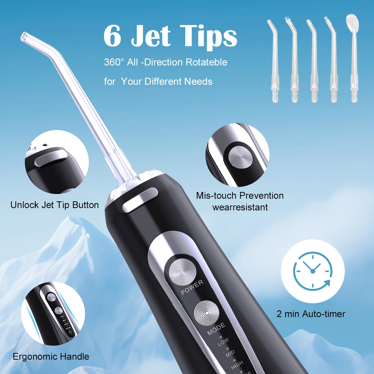 Baolijie GS106 300ML Water Flosser Perfect Portable Oral Irrigator For On-the-Go Dental