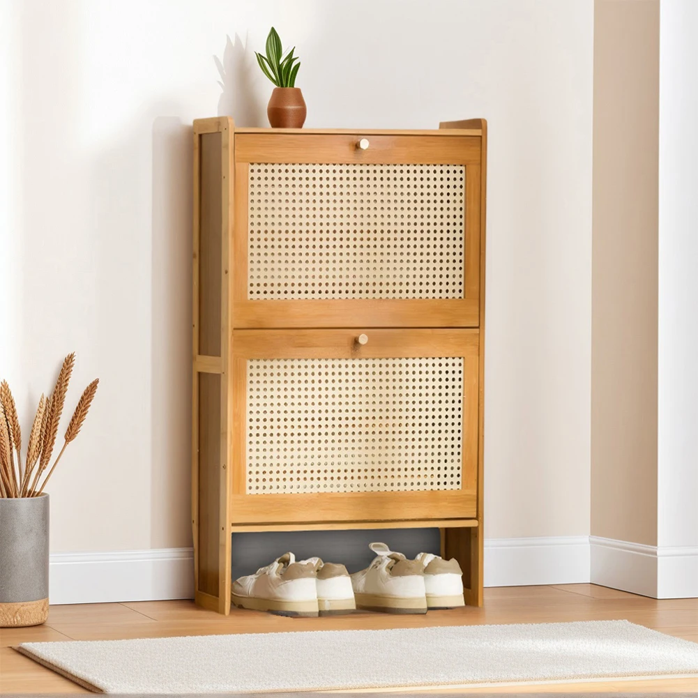 

Free Standing Shoe Rack Large Capacity Entrance Shoe Storage Cabinet Adjustable Shelves Rack for Hallway Living Room Or Bedroom