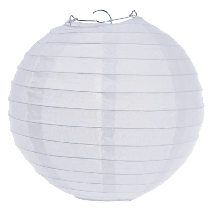 5X White Chinese/Japanese Paper Lantern/Lamp 8 Inch Diameter