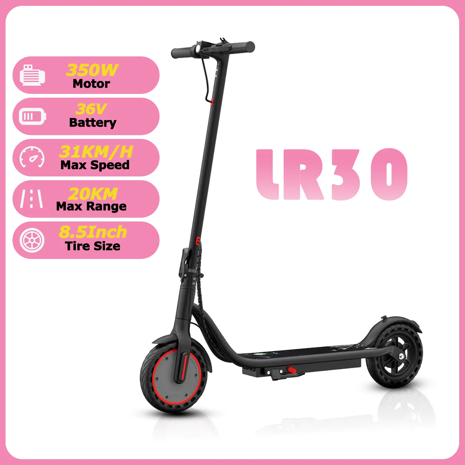 ATSANT Elektrische Scooter voor Volwassenen 31/50km/u 350/1200W 8,5/10 inch Banden 20-50km Lange Afstand Elektrische Step voor Volwassenen