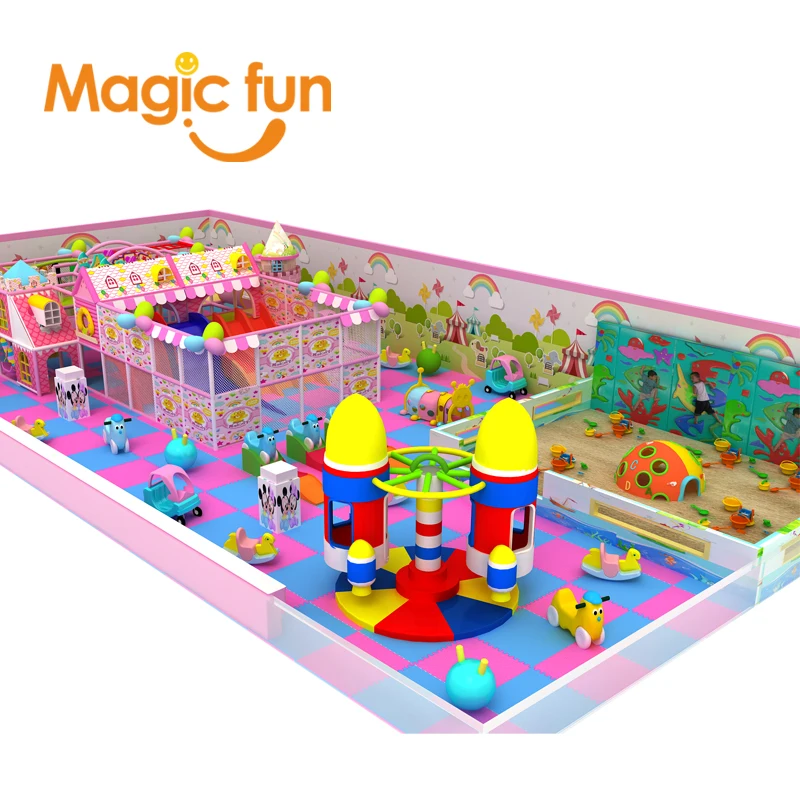 Jungle theme indoor playground gym giochi per bambini giocattoli ball pits slide soft play equipment