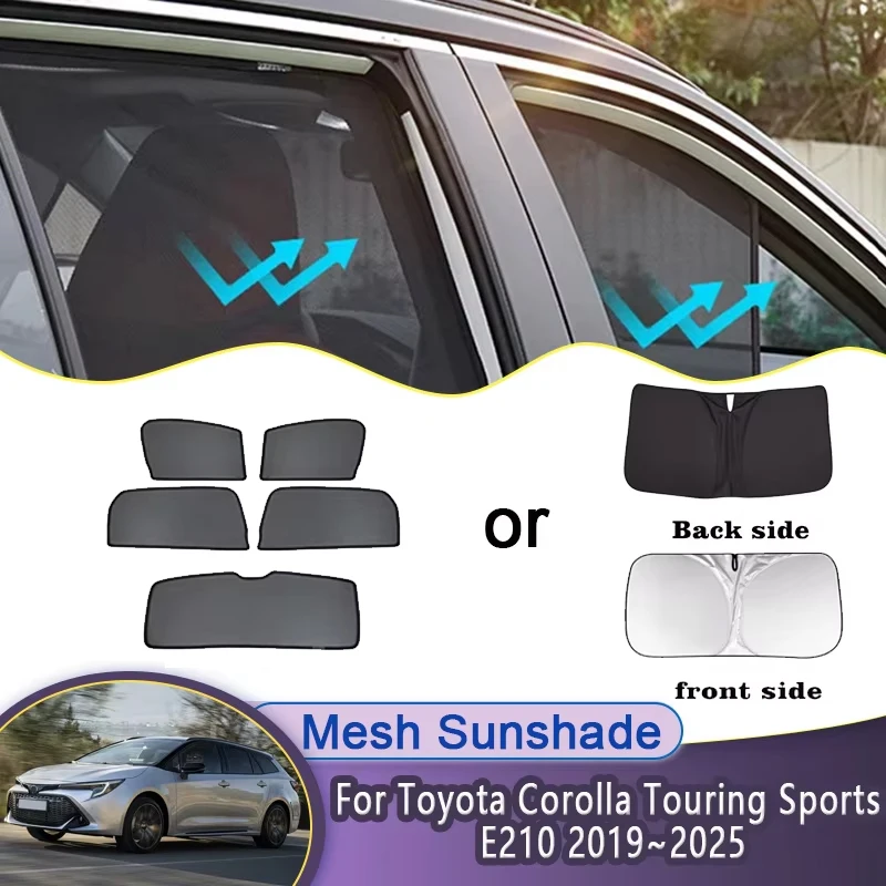 

For Toyota Corolla Touring Sports E210 2019~2025 Car Magnetic Sunshade Window Mesh Shades Sun Visors Curtains Auto Accessories
