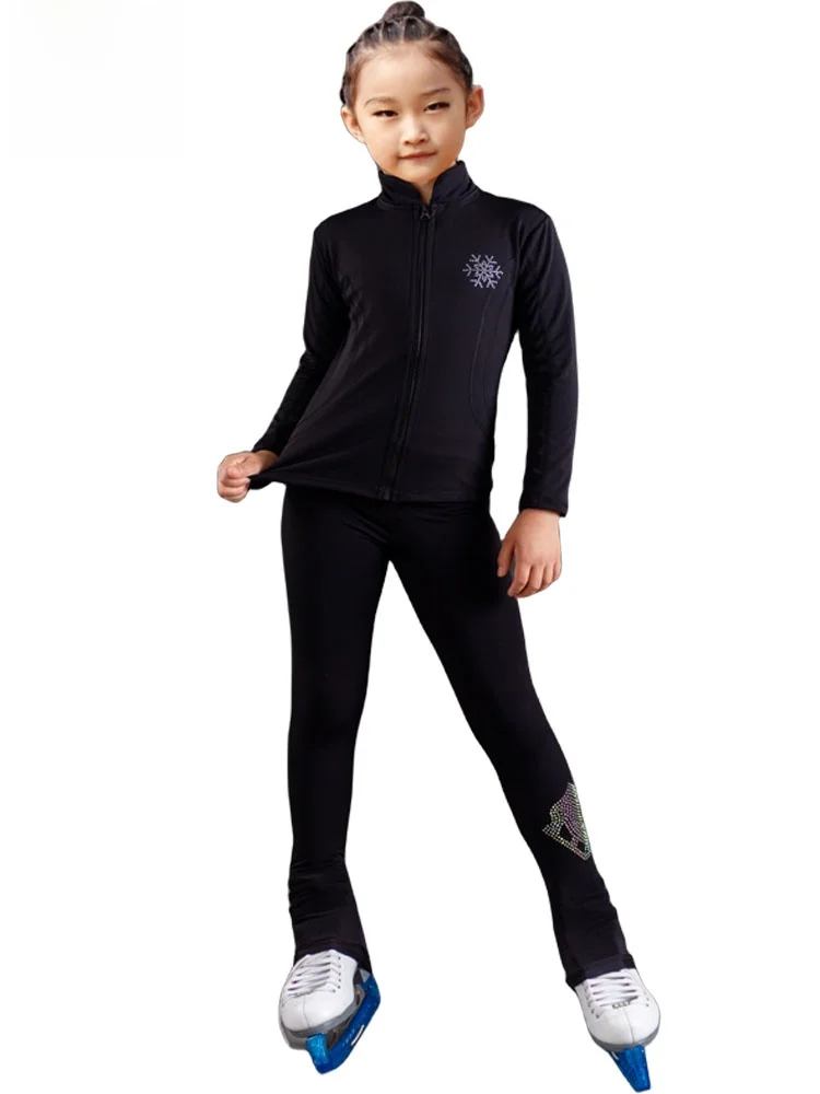 adult-figure-skating-training-suit-set-women's-ice-skating-outfit-top-coat-shoes-included-four-season-fleece-long-pants