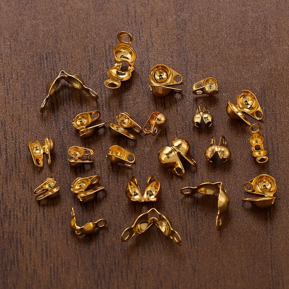 50/100 قطعة المشابك الفولاذ المقاوم للصدأ السنانير تجعيد الخرز نهاية موصلات ل الديكور القلائد أساور مجوهرات ذاتية الصنع صنع الملحقات