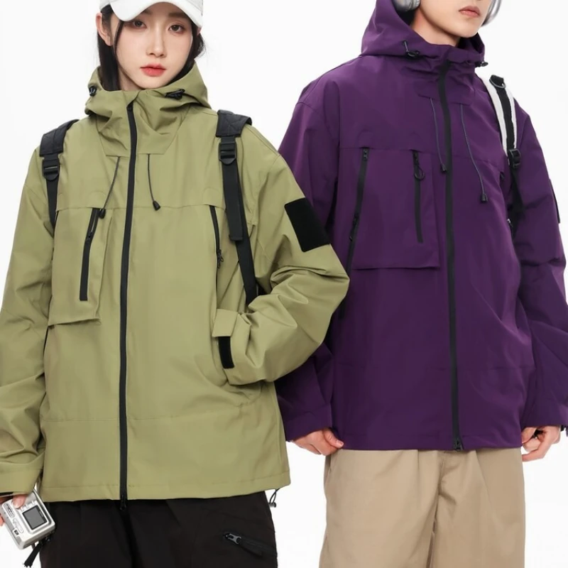 

Повседневная куртка на молнии с капюшоном унисекс, весенне-осенняя ветрозащитная уличная ветровка с капюшоном.