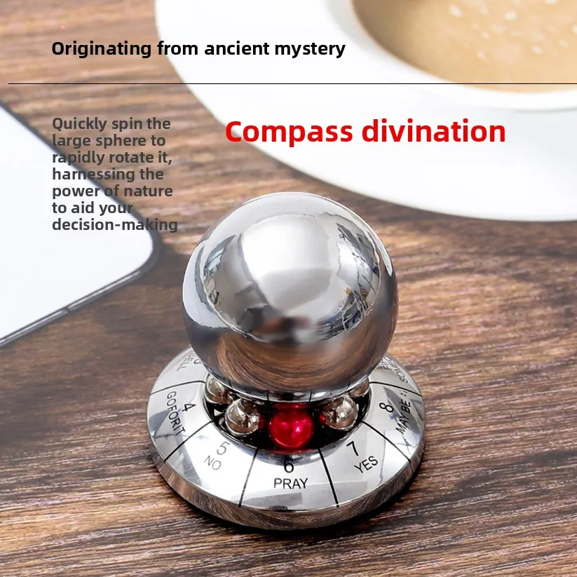 Zinc Alloy Lucky Ball Rotating Metal Decision Ball Creative Destiny Decision Ornament Handicraft