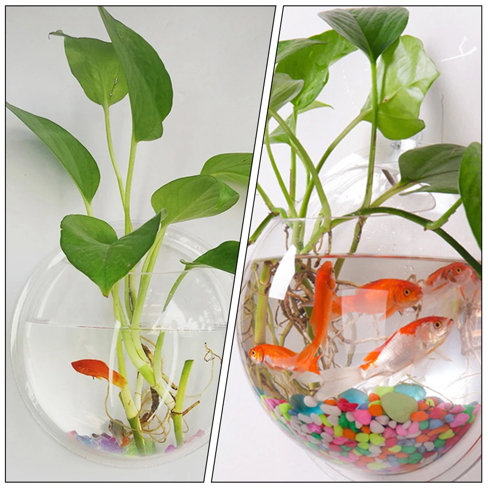 

Hanging Aquarium Mounted Flower Pot Decor Clear Planter Bowls Acrylic For Hanging Tank Acrylic Planters For Wall Clear