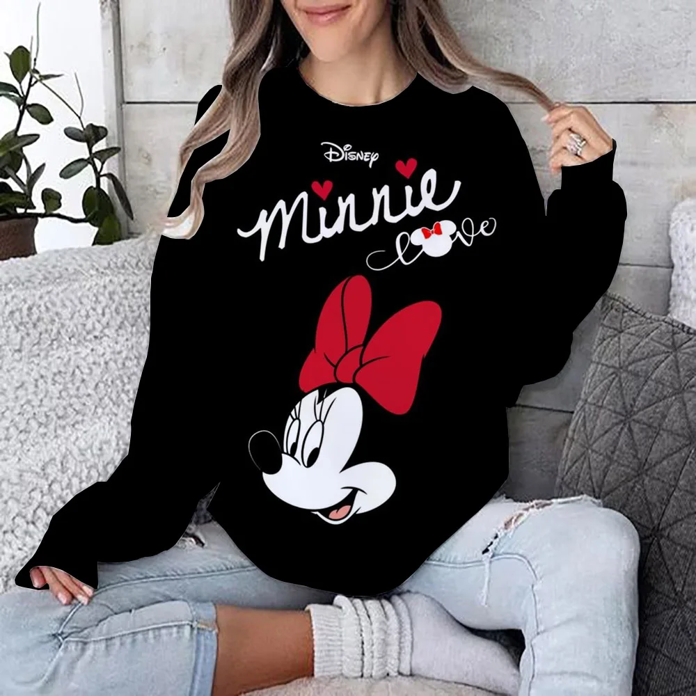 New Merry Christmas Disney Mickey Mouse Fall Harajuku Crew Neck Casual Women\'s/Men\'s Long Sleeve Sweatshirt Top Y2K