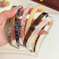 1 Ladies Non-Clamping Ear Bone Hair Accessories Acetic Acid Headband Headband High-End Hairband Girls 2024 New Summer Elegant He - Image 3