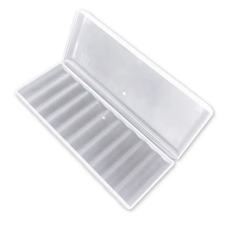 Boîte de Rangement de Batterie en Plastique Transparent, Conteneur Rigide, Étui pour AAA, 10 Fentes