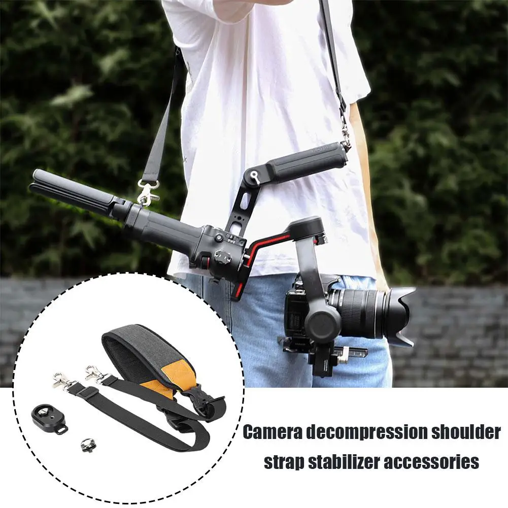 

Camera Shoulder Strap Stabilizer For Ronin Rs3 / Rs4 / Rs4pro Adjustable Decompression Shoulder Bag Strap With Hooks O5i2