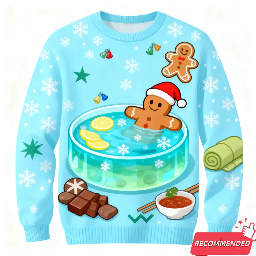 Santa Jesus Ugly Christmas Sweaters Unisex Clothing Goat Graphic Mens Sweater Xmas Holiday Crew Neck Pullovers Women Sweatshirts #2