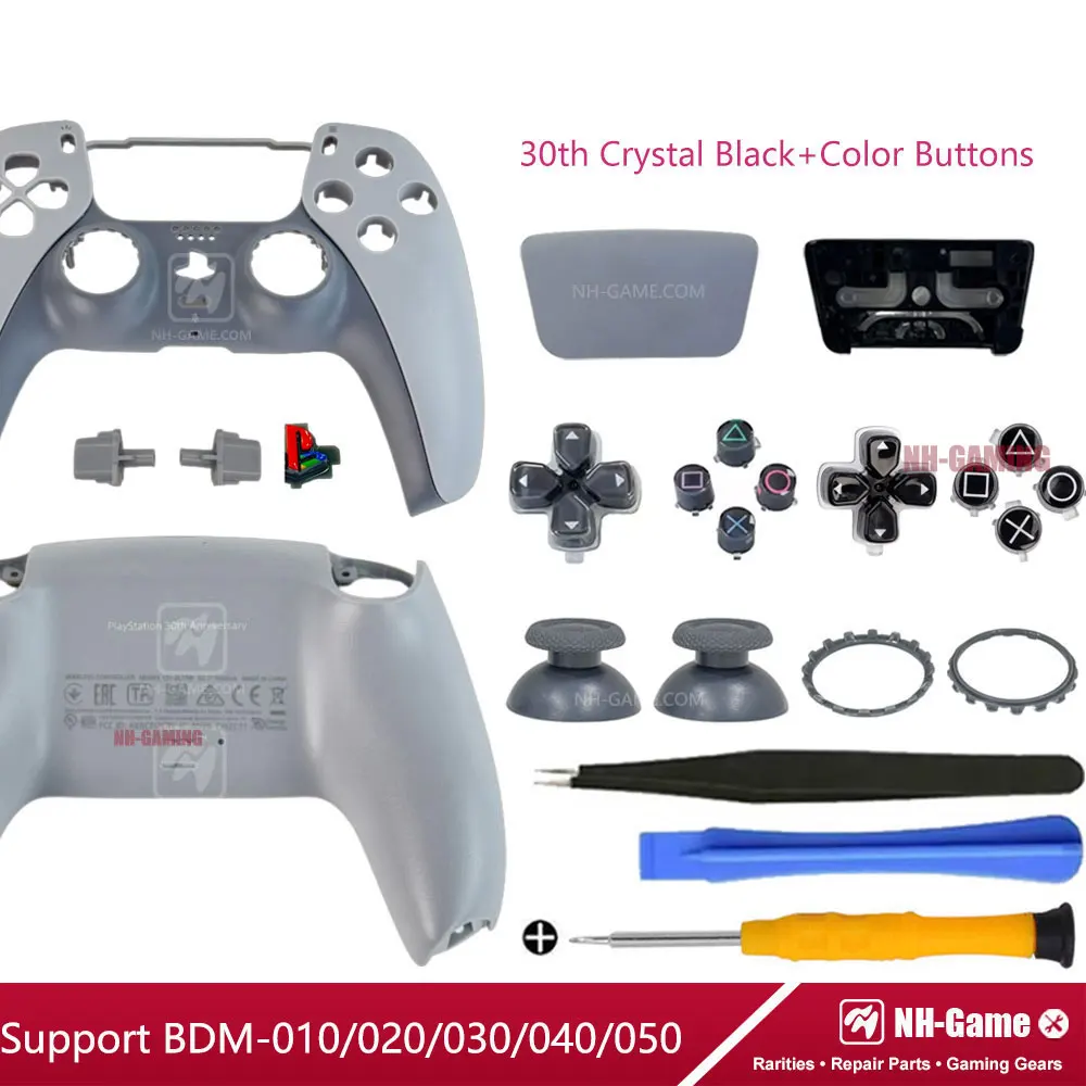 Housing Case Kit For PS5 Controller Shell BDM-010/020/030/040/050 For PS5 30th Anniversary Front Back Cover Touchpad Buttons