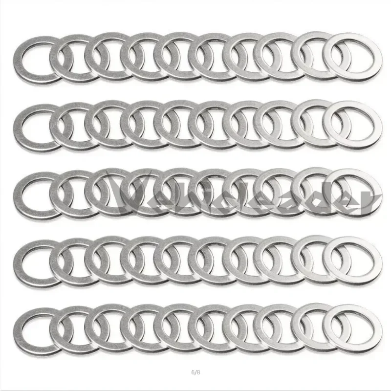 100 PCs Transmission Oil Drain Plug Compression Washer Sealing Ring Screw Suitable for MAZDA 995641400 9956-41-400 M14x20x1.5 - view 4