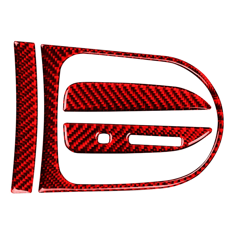 For Ford Mustang GT 2015-2021 Accessories Carbon Fiber Interior Car Gear Shift Box Panel Cover Trim Frame Decorative Kit Sticker