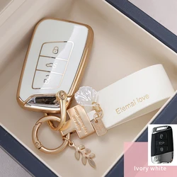 NEW Fashion TPU Car Remote Key Case Cover Shell For VW Volkswagen Passat B8 Magotan For Skoda Kodiaq Superb A7 Smart Keyless