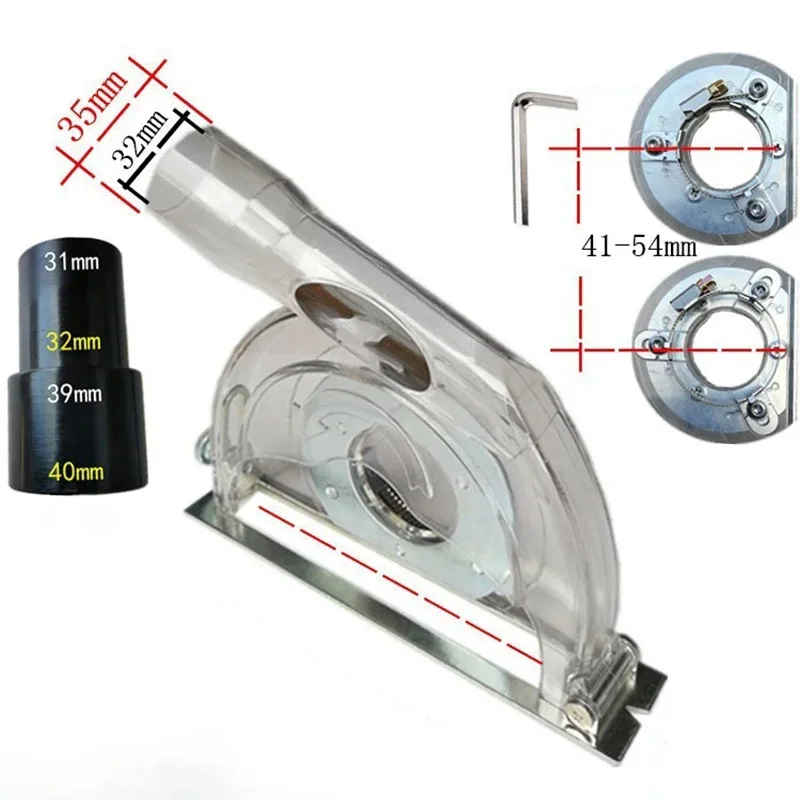 

Stone cutting dust-proof angle grinder adjustable 90/115/125mm saw blade protective cover plastic cover