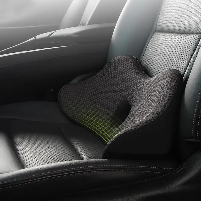 Lumbar Support for Car Seat 2 In 1 Car Cushion Lumbar Support Pillow Slow Ergonomic Foam Cushion Relief Pa for Road Trip Driving