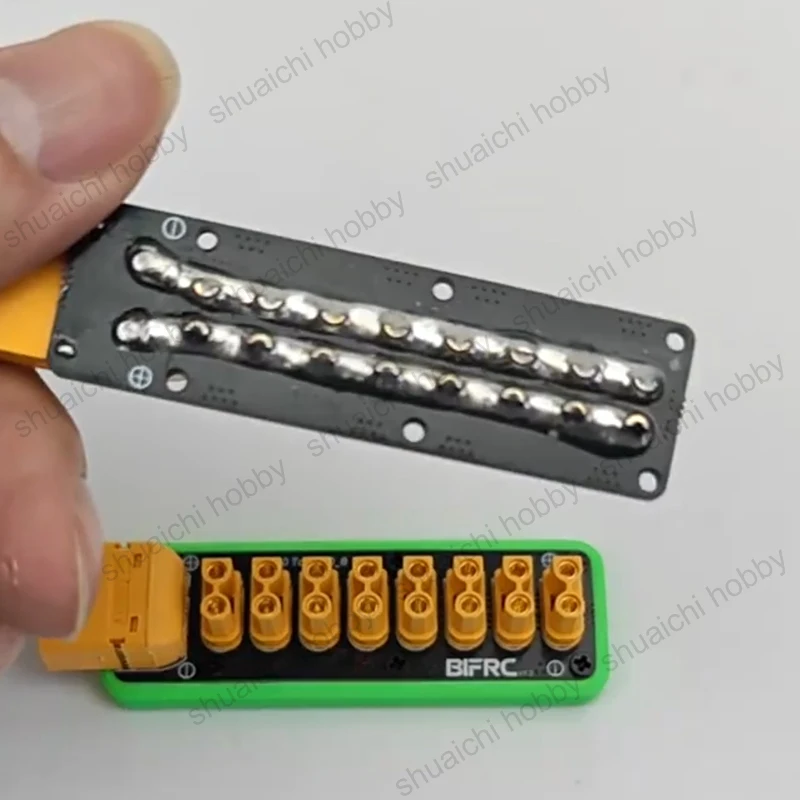 1 peça xt60 para 8 canais xt30 pdb 100a placa de distribuição de energia de corrente de carga máxima distribuidor de energia para carro rc/barco/submarino/robô