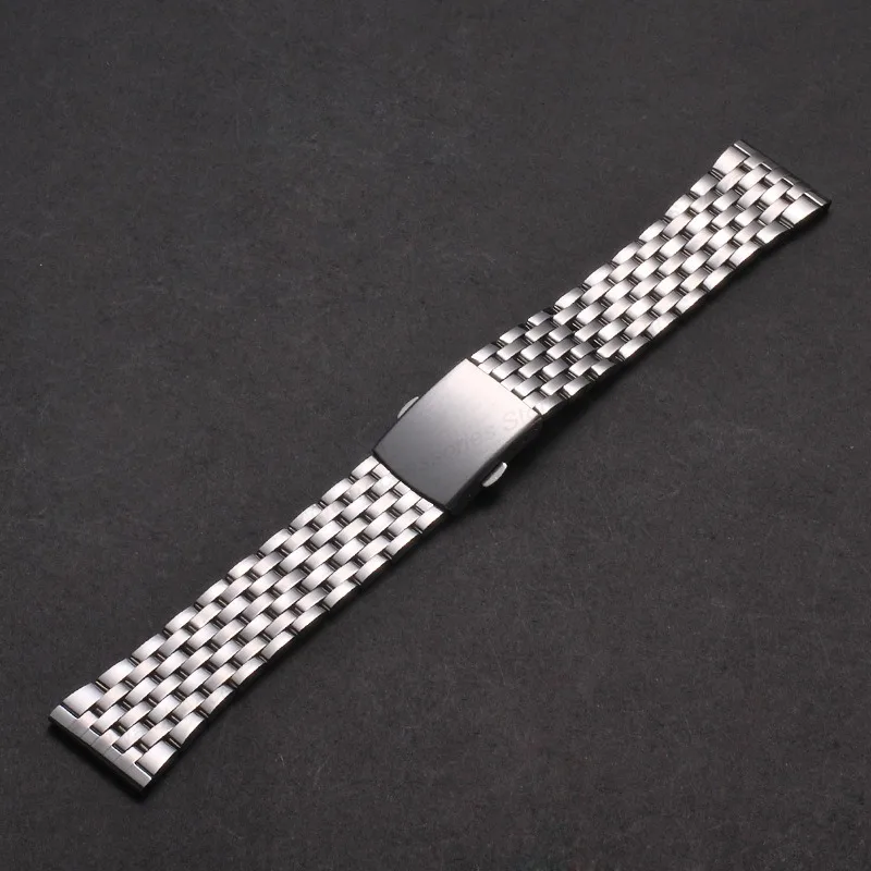 Stainless Steel Strap Universal Bracelet 18/20mm 22mm Metal Watch Band Smartwatch Replacement Wristband for Seiko Folding Buckle