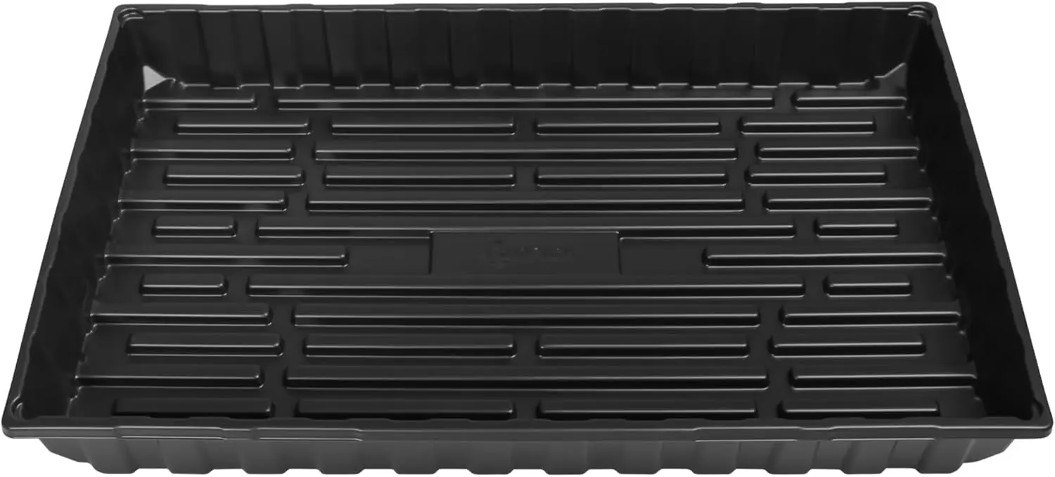

14" x 22" Extra Strength Plastic Seed Starting Tray, Black, 2.5" - No Drainage Holes, Ideal for Greenhouses or Indoor Ga