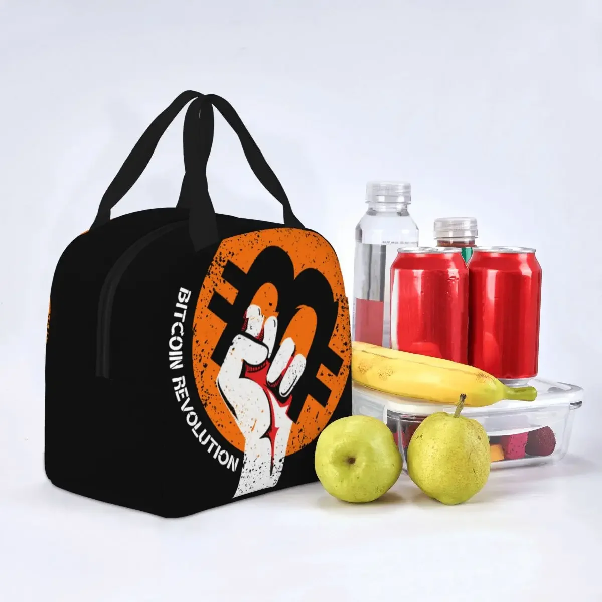 Crypto Insulated Lunch Bag Large Bitcoin Btc Blockchain Geek Lunch Container Cooler Bag Lunch Box Tote Work Travel Bento Pouch