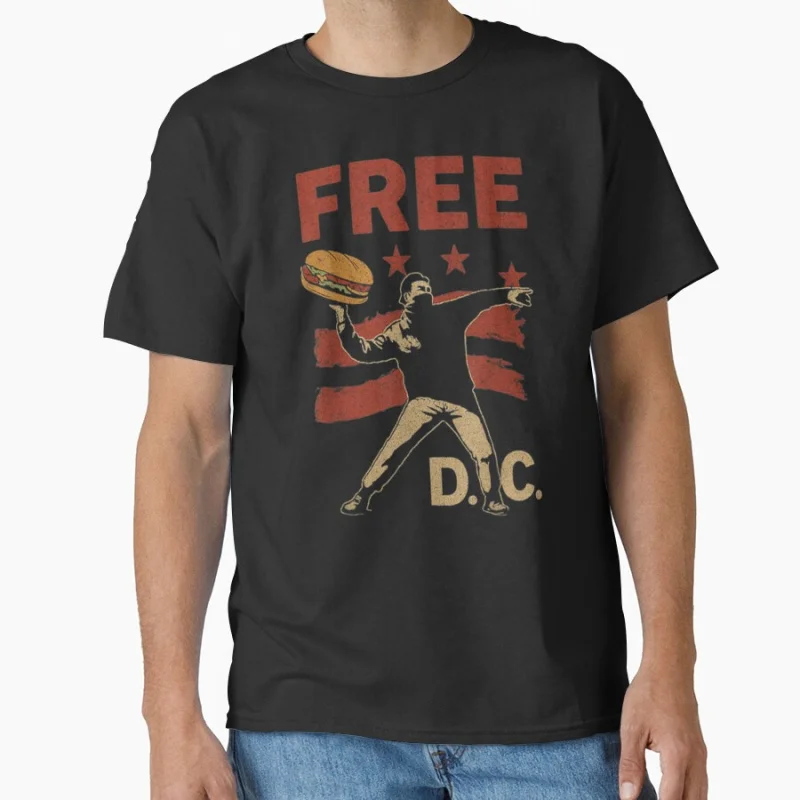 

Washington Sandwich Guy 2025 Anti trump freedom Funny t shirt for man S-6XL Large size Tops 100% cotton print Clothes