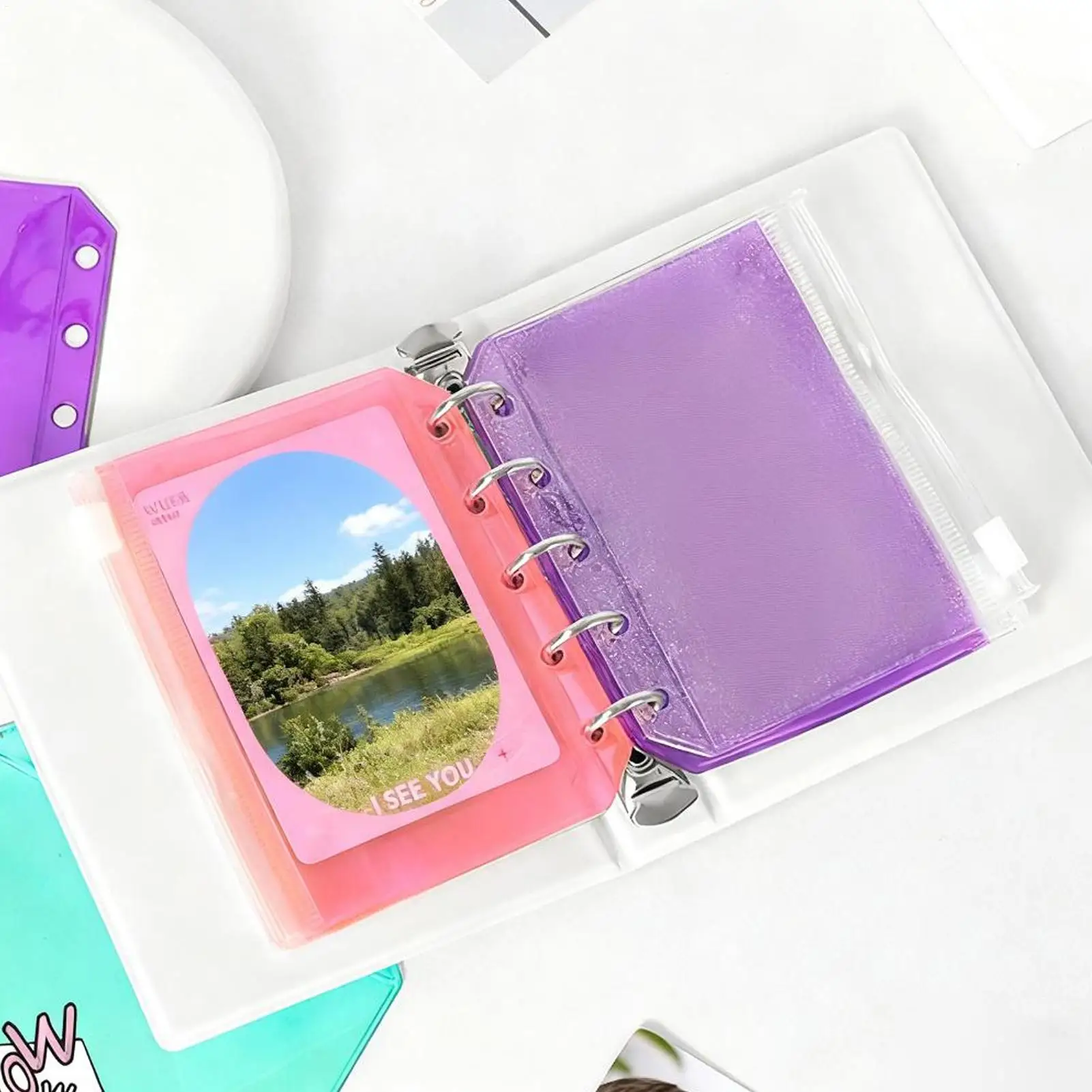 Clear Page Protectors 10 Pieces 5-Ring M5 Zipper Document Sleeves Binder Protector Pages For Professionals Travelers Artists