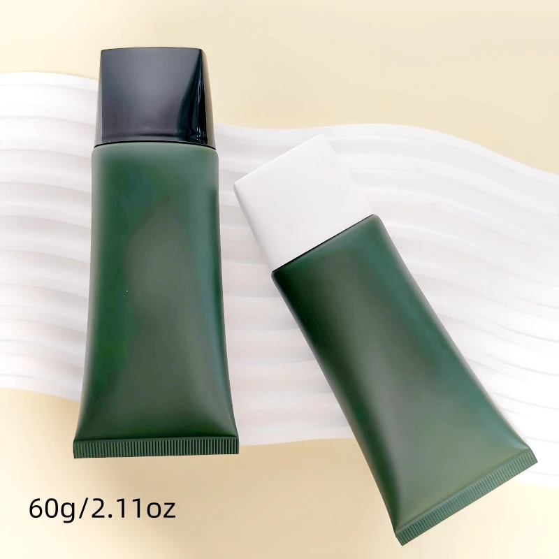 

6 шт. флаконов 60 мл, черные, белые, квадратные, овальные, с плоским колпачком, темно-зеленые, матовые, без рисунка, пустые тубы, прямые поставки с завода