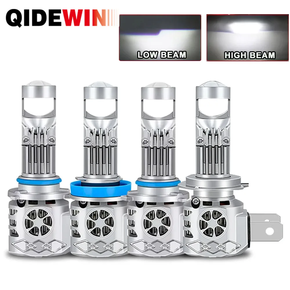 

QIDEWIN Car Headlight Bulbs H7 LED H11 LED H8 H4 9005 HB3 9006 HB4 Mini Projector Lens Fog lights 40000LM 6000K 12V 24V for Car