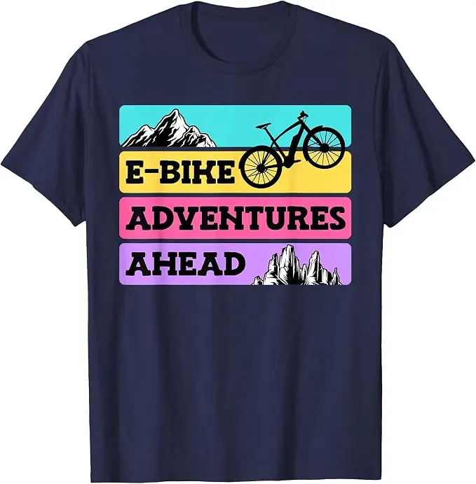 EBike-Fahrer: E-Bike-Abenteuer liegen vor Ihnen – Lustiges E-Bike-T-Shirt, Y2K Mountainbike-Fahrliebhaber-Grafik, Outdoor-Kleidung mit Spruch-T-Shirt – Detail 17
