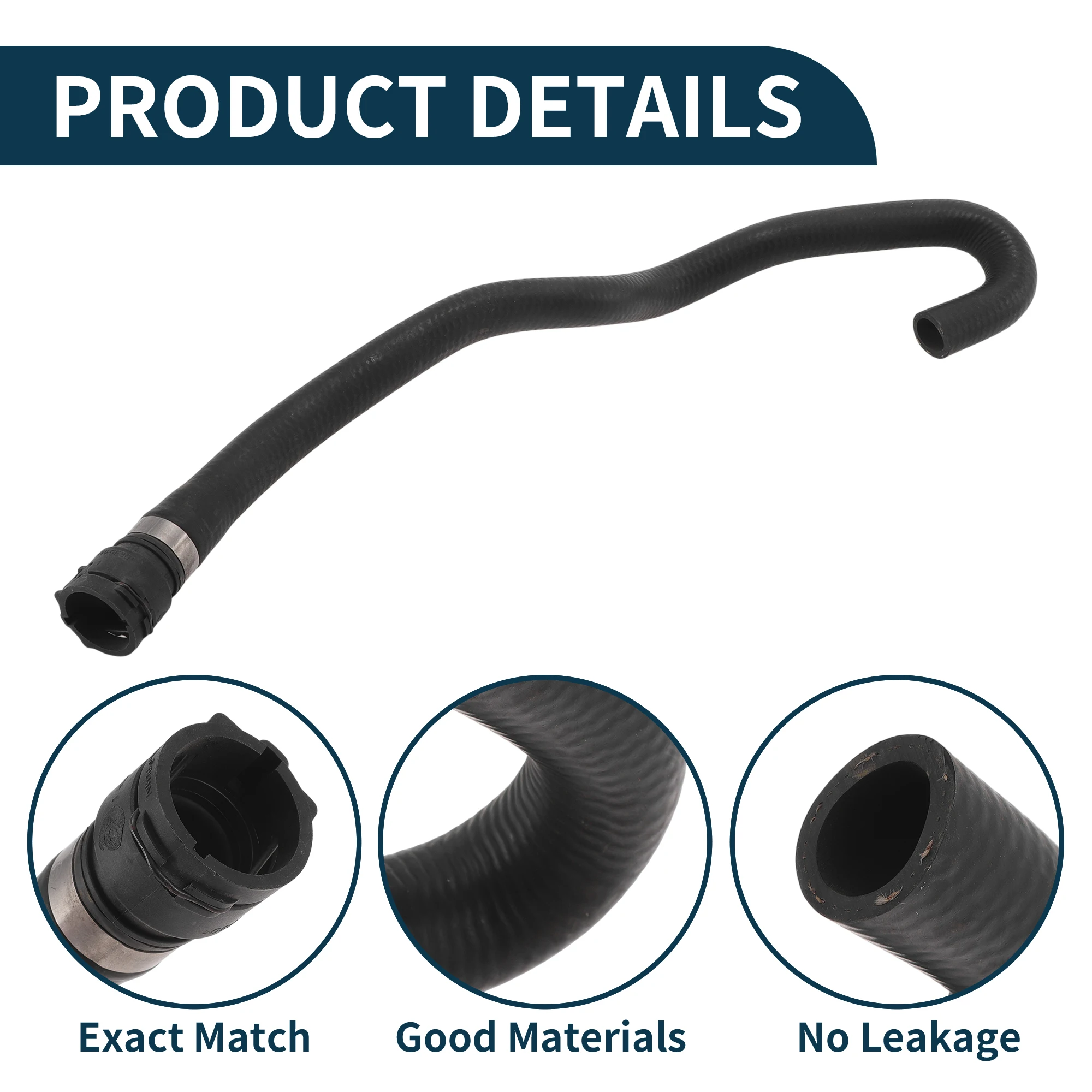 

UXCELL Radiator Hose Heater Hose Radiator Outlet Hose Pipe No.64216911000 for BMW 5 Series E60/E61 2001-2010 Rubber Heating