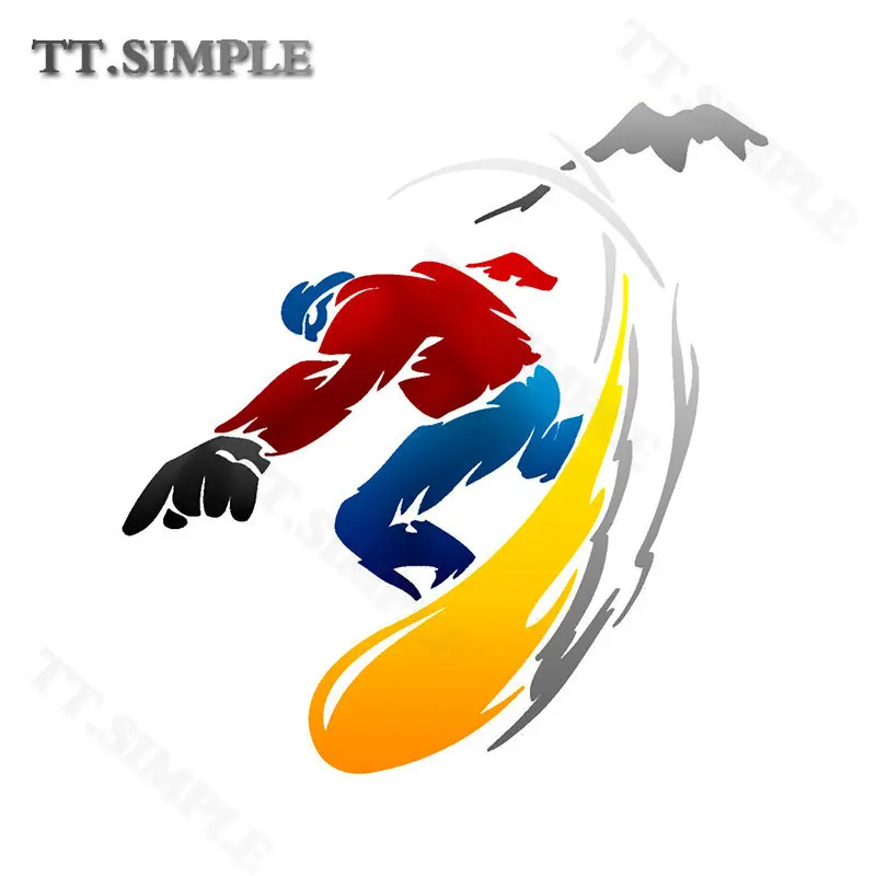 TT For Snowboard Mask Campervan Car Stickers Anime Car Accessoires Decal PVC Funny Vinyl Motorcycle RV JDM Sticker Decorative