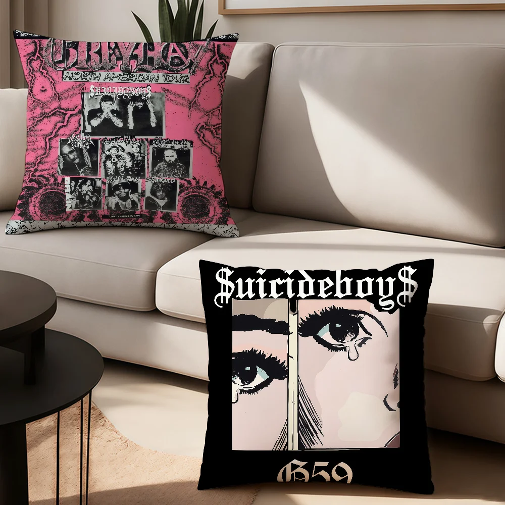 Band S-Suicideboys cushion cover Anti-dustmite Sofa Cushion Decorative Office Cover Lounge Area Indoor & Outdoor Use